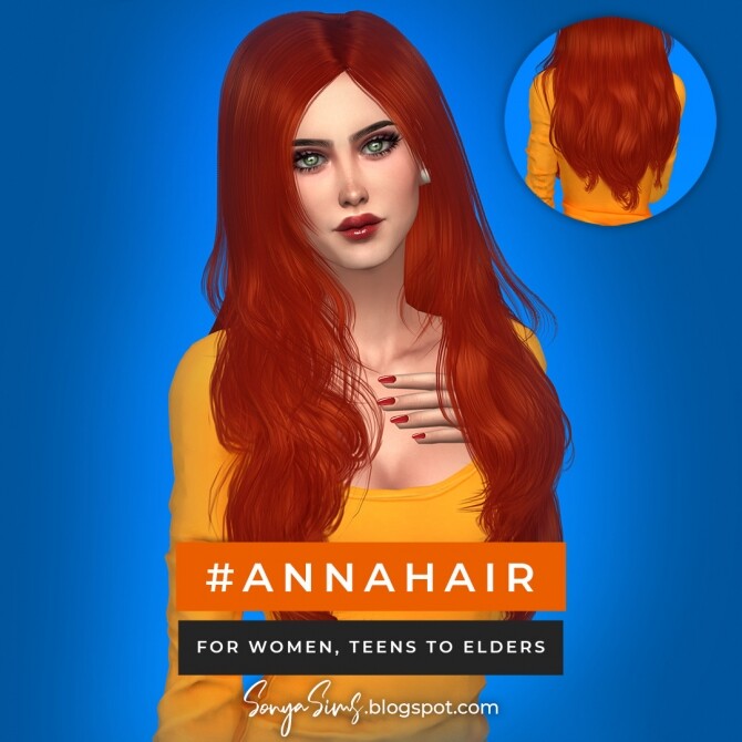 Sims 4 Anna & Cosmic Conflict & Sunshine Hairs at Sonya Sims