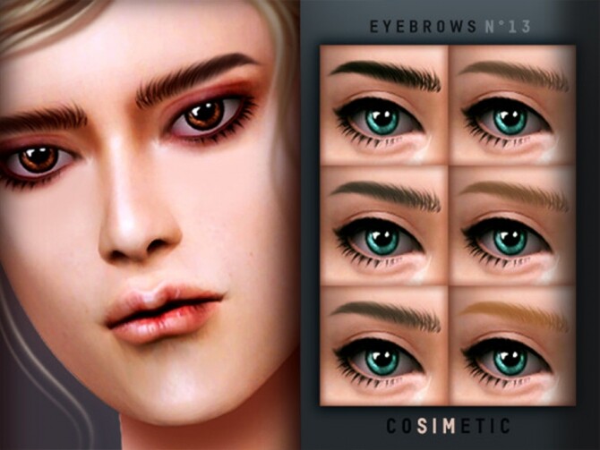 Sims 4 Eyebrows N13 by cosimetic at TSR