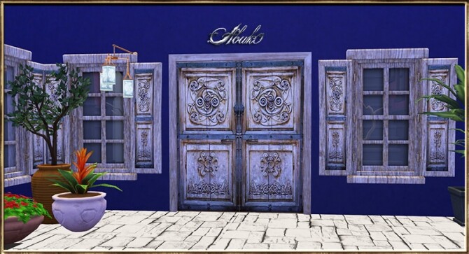 Sims 4 Natatangi old wood doors & windows at Abuk0 Sims4
