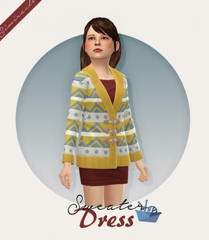 Sims 4 Sweater Dress Kids Version at Simiracle