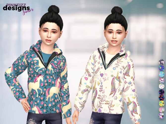 Sims 4 Junior Unicorn Coat by Pinkfizzzzz at TSR