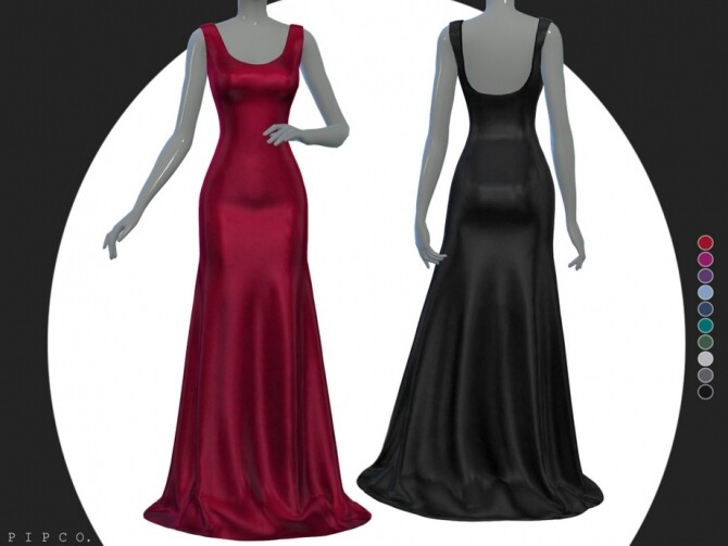 Sims 4 Rose gown by Pipco at TSR