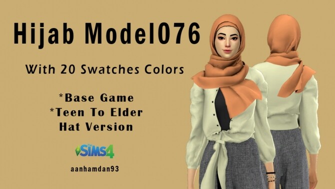 Sims 4 Hijab Model 076 & Malika Suits at Aan Hamdan Simmer93