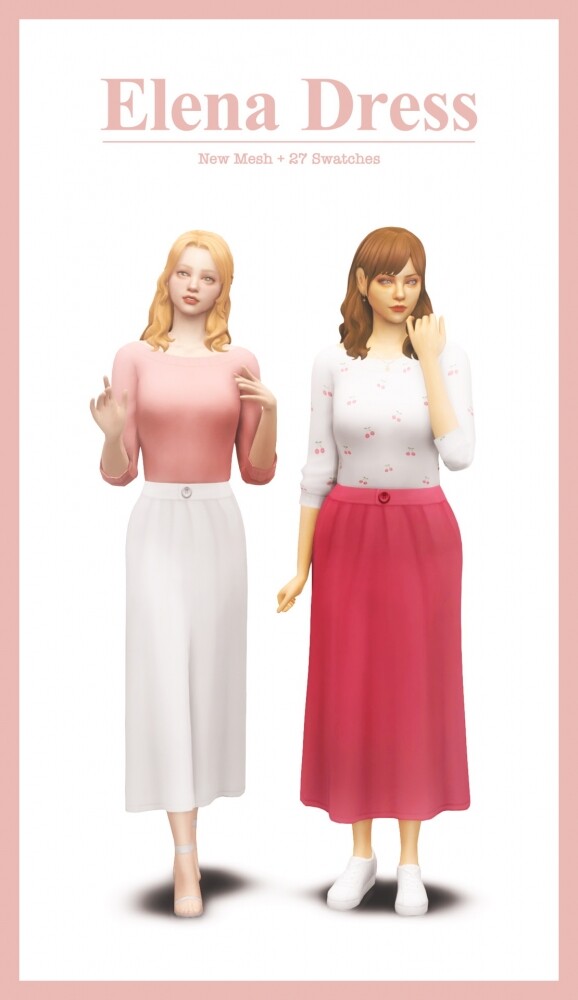 Sims 4 Elena Dress at Sims4Nicole