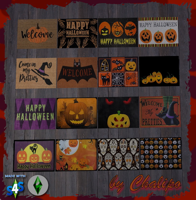Sims 4 Halloween 2020 doormat by Chalipo at All 4 Sims