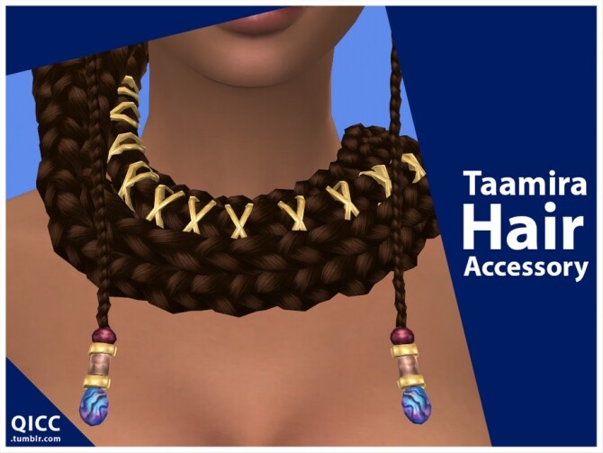 Sims 4 Taamira Hair Set by qicc at TSR