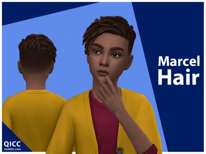 Sims 4 Marcel Hair kids by qicc at TSR