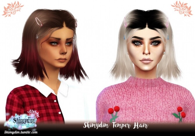 Sims 4 Shimydim Temper Hair + Ombre + DarkRoots at Shimydim Sims