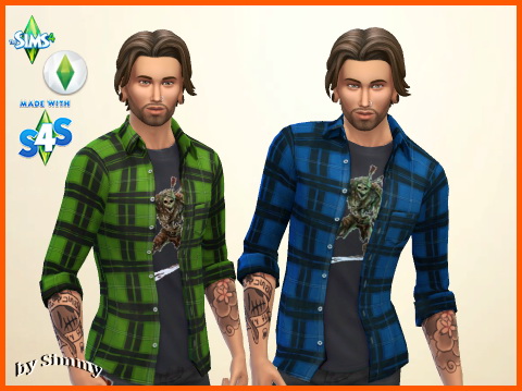 Sims 4 Halloween open shirt for men by Simmy at All 4 Sims