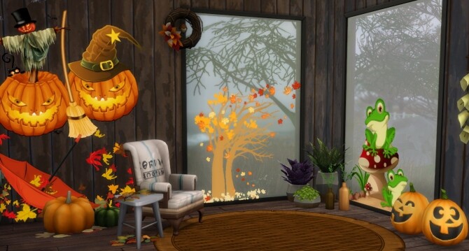 Sims 4 Autumn Wall Deco 2020 at Annett’s Sims 4 Welt