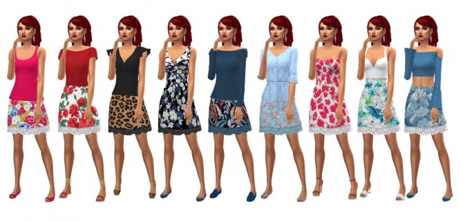 Sims 4 SP10 LACE HEM SKIRT at Sims4Sue