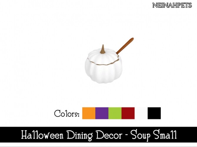 Sims 4 Halloween Dining Decor by neinahpets at TSR