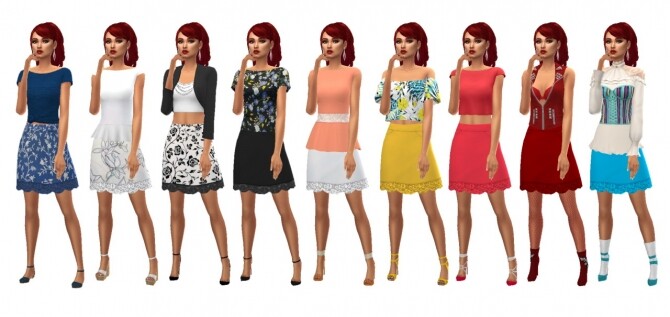 Sims 4 SP10 LACE HEM SKIRT at Sims4Sue