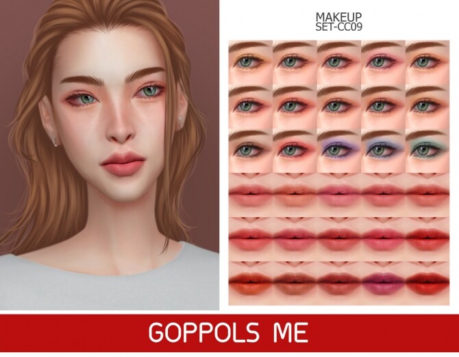 Sims 4 GPME GOLD MAKEUP SET CC09 at GOPPOLS Me