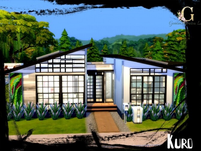 Sims 4 Kuro home by GenkaiHaretsu at TSR