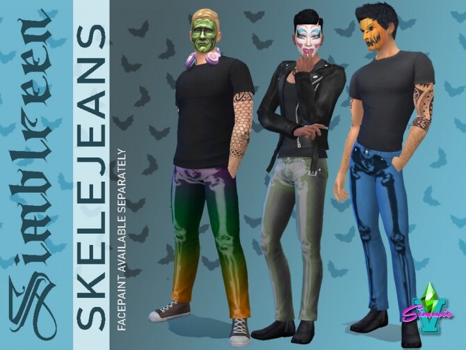 Sims 4 Skinny Skele Jeans by SimmieV at TSR