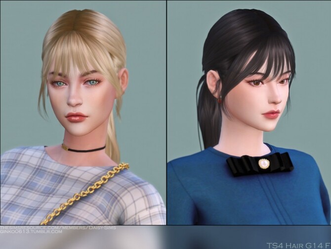 Sims 4 Female Hair G14 by Daisy Sims at TSR