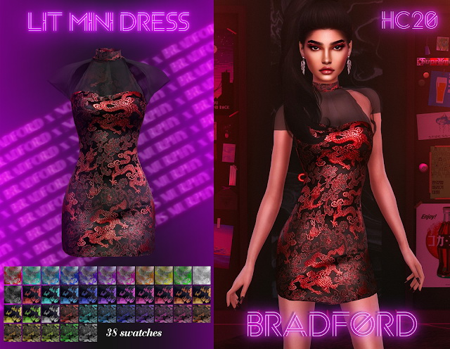 Sims 4 Lit Mini Dress at MURPHY
