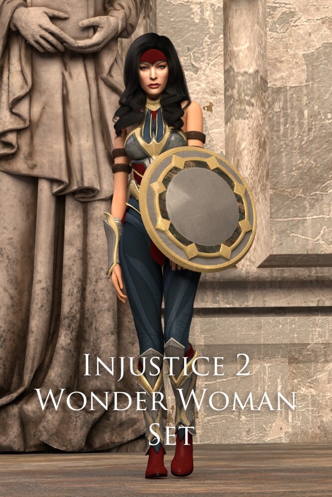 Sims 4 Injustice 2 Wonder Woman Set at Astya96