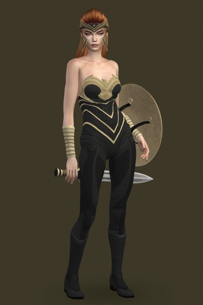 Sims 4 Injustice 2 Wonder Woman Set at Astya96