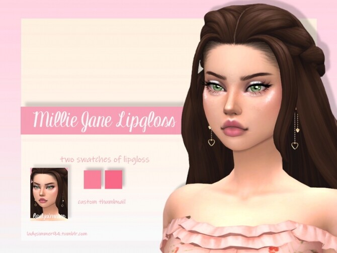 Sims 4 Millie Jane Lipgloss by LadySimmer94 at TSR