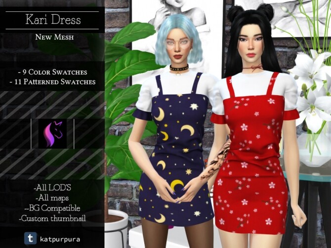 Sims 4 Kari Dress by KaTPurpura at TSR