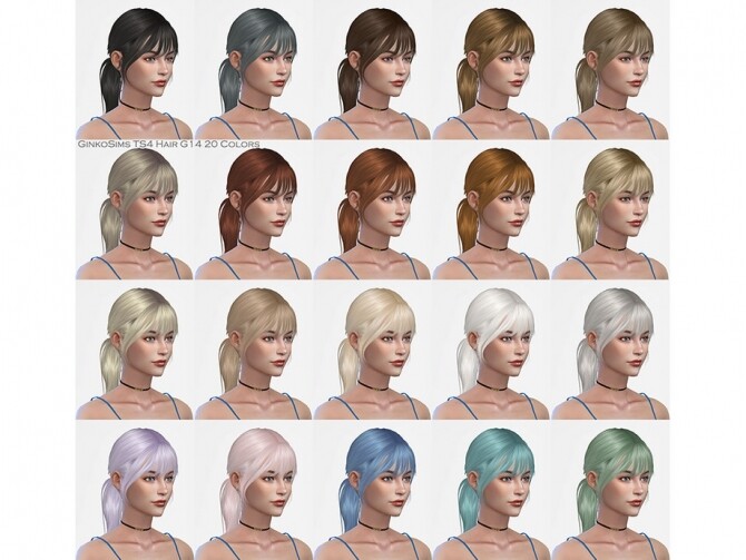 Sims 4 Female Hair G14 by Daisy Sims at TSR