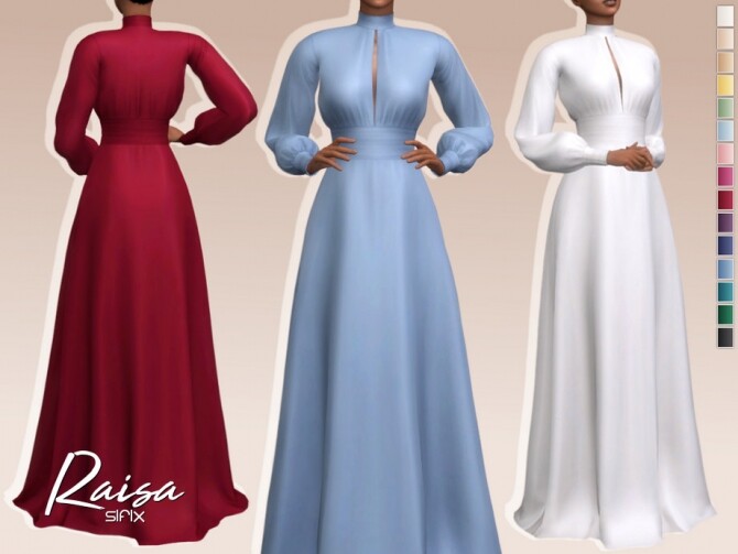Sims 4 Raisa Dress by Sifix at TSR