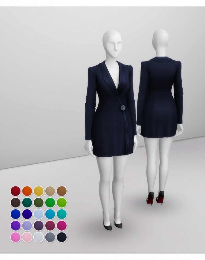 Sims 4 Queen of Dress (Length Shorter Edit) at Rusty Nail