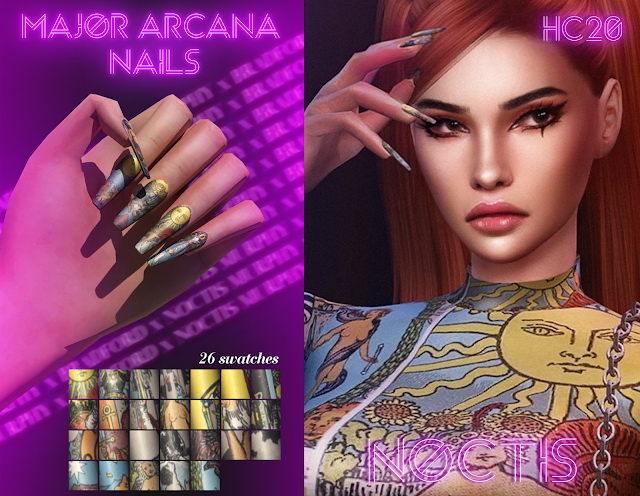 Sims 4 Major Arcana Nails at MURPHY