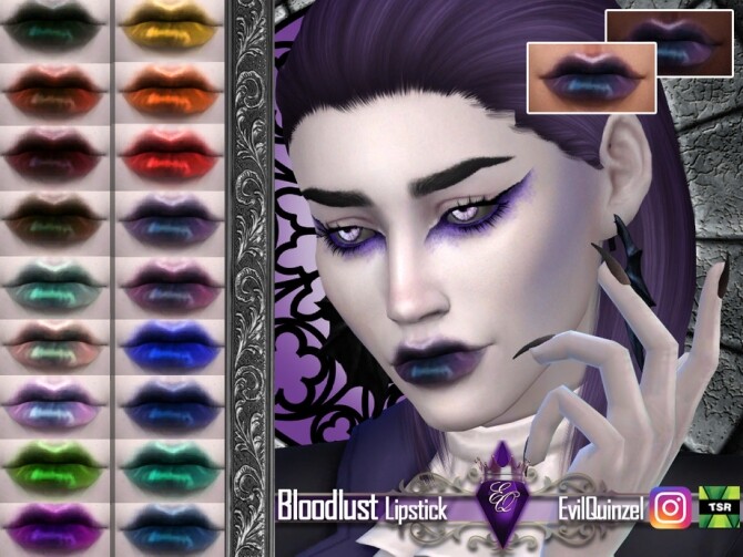 Sims 4 Bloodlust Lipstick by EvilQuinzel at TSR