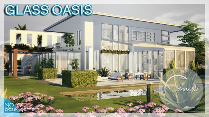 Sims 4 Glass Oasis Home at Cross Design