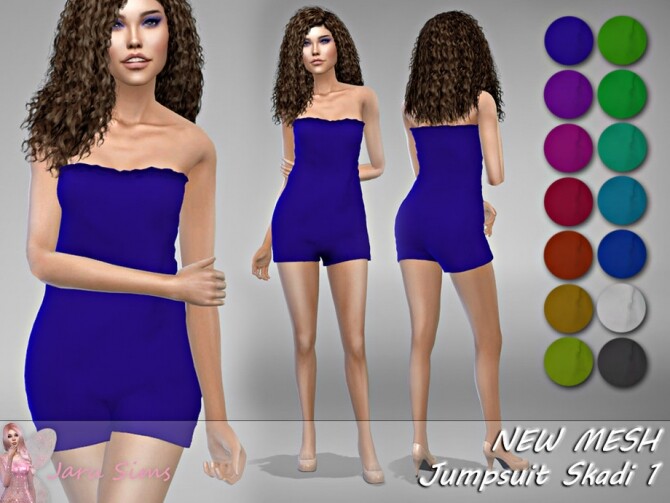 Sims 4 Jumpsuit Skadi 1 by Jaru Sims at TSR