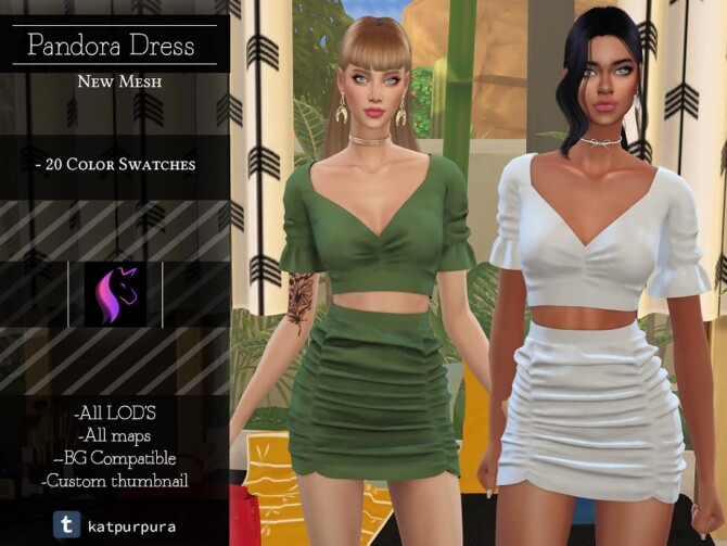 Sims 4 Pandora Dress by KaTPurpura at TSR