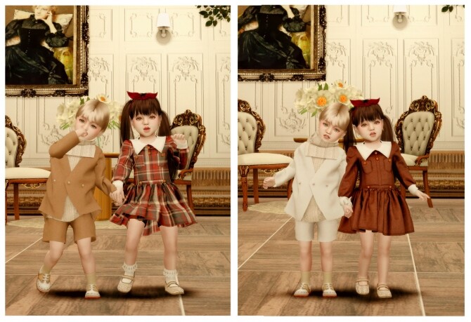 Sims 4 Vintage Toddler Collab Dress at RIMINGs