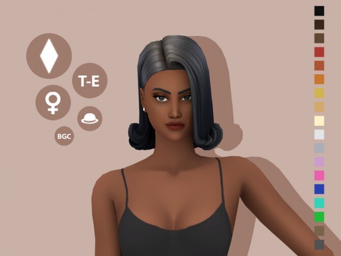 Sims 4 Mani Hairstyle by simcelebrity00 at TSR