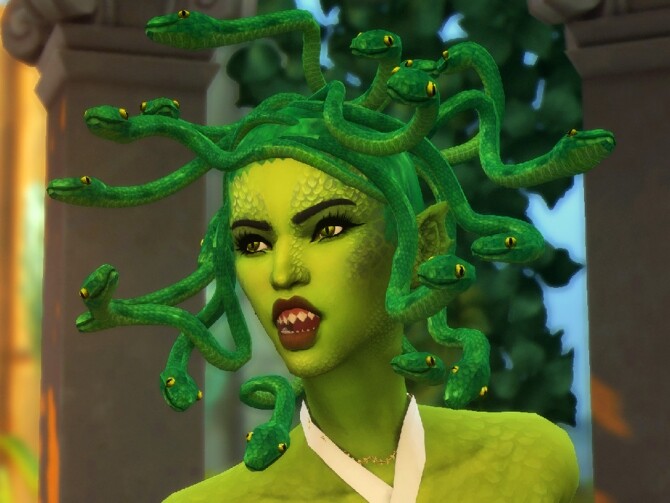 Sims 4 Medusa Hair by feralpoodles at TSR