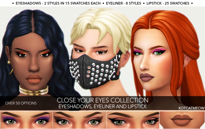 CLOSE YOUR EYES COLLECTION at KotCatMeow » Sims 4 Updates