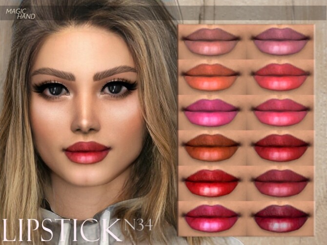 Sims 4 Lipstick N34 by MagicHand at TSR