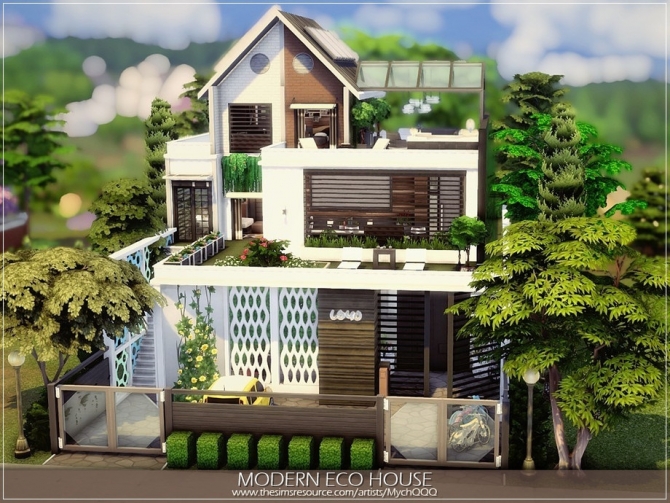 Modern Eco House by MychQQQ at TSR » Sims 4 Updates