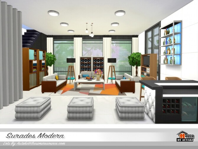 Sims 4 Surades Modern House NoCC by autaki at TSR