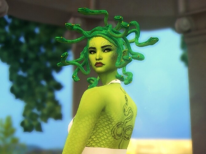 Sims 4 Medusa Hair by feralpoodles at TSR