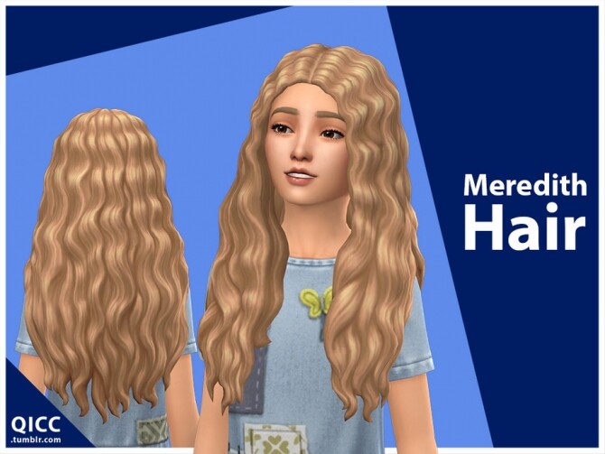 Sims 4 Meredith Hair by qicc at TSR