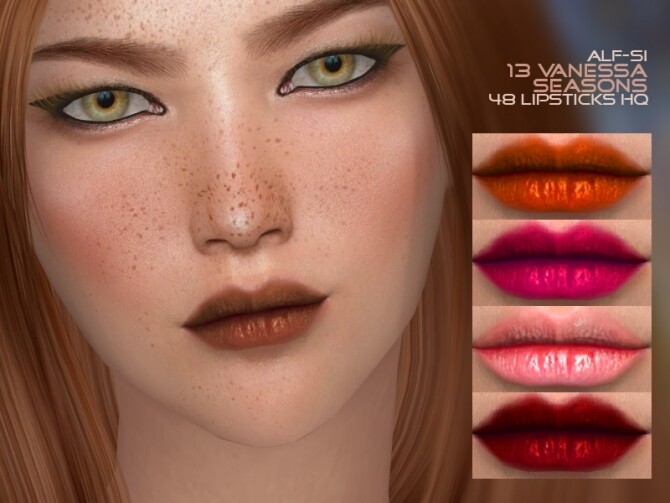 Sims 4 Vanessa Seasons Lipstick 13 HQ by Alf si at TSR