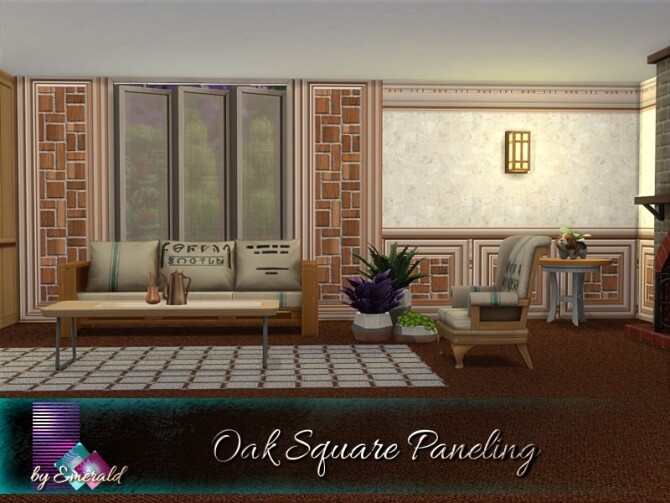 Sims 4 Oak Square Paneling by emerald at TSR