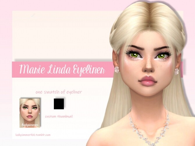 Sims 4 Marie Linda Eyeliner by LadySimmer94 at TSR