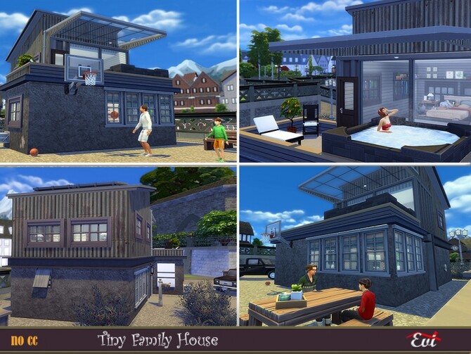 Sims 4 Tiny Family Home by evi at TSR