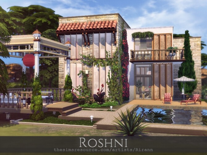 Sims 4 Roshni home by Rirann at TSR