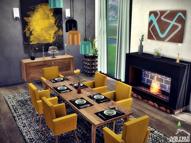 Sims 4 Blissful Living room by nobody1392 at TSR