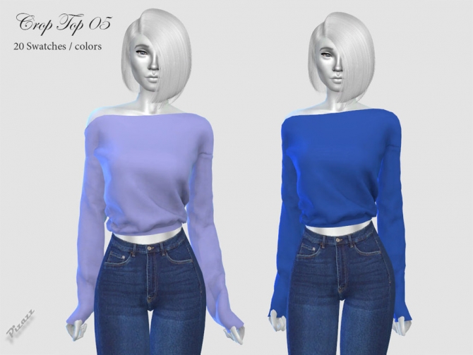 Crop Top 05 by pizazz at TSR » Sims 4 Updates